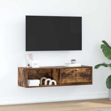 vidaXL füstös tölgy színű szerelt fa TV-szekrény 100x31x25,5cm bútor
