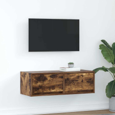 vidaXL füstös tölgy színű szerelt fa TV-szekrény 80x31x25,5 cm bútor