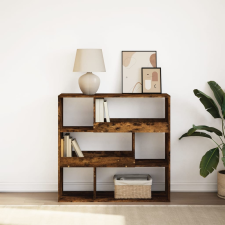 vidaXL füstös tölgy színű térelválasztó könyvszekrény 100x33x94,5 cm bútor