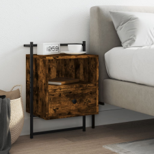 vidaXL füstös tölgyszínű fali műfa éjjeliszekrény 40x30x61 cm bútor