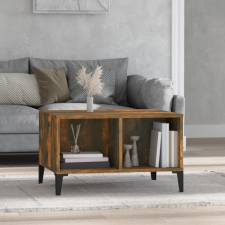 vidaXL füstös tölgyszínű fatermék dohányzóasztal 60x50x36,5 cm bútor