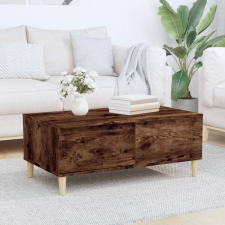 vidaXL füstös tölgyszínű fatermék dohányzóasztal 90x50x36,5 cm bútor