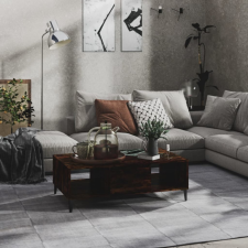 vidaXL füstös tölgyszínű forgácslap dohányzóasztal 103,5 x 60 x 35 cm bútor