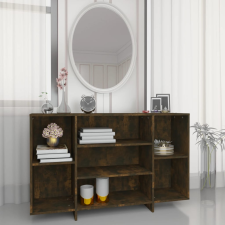 vidaXL füstös tölgyszínű forgácslap tálalószekrény 120 x 30 x 75 cm bútor