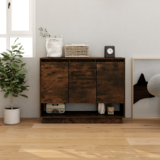 vidaXL füstös tölgyszínű forgácslap tálalószekrény 97 x 31 x 75 cm bútor