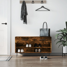 vidaXL füstös tölgyszínű műfa cipőpolc 102x35x55 cm bútor