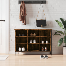 vidaXL Füstös tölgyszínű műfa cipőszekrény 100x35x70 cm bútor