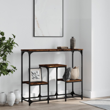 vidaXL füstös tölgyszínű műfa tálalóasztal 89,5x28x76 cm bútor