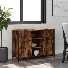 vidaXL füstös tölgyszínű műfa tálalószekrény 100 x 35 x 70 cm bútor