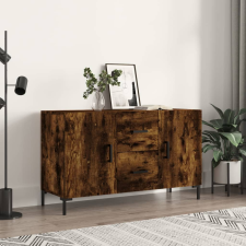 vidaXL füstös tölgyszínű műfa tálalószekrény 100 x 36 x 90 cm bútor