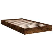 vidaXL füstös tölgyszínű szerelt fa ágykeret 100 x 200 cm (842060) ágy és ágykellék