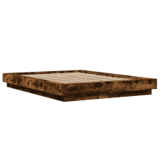 vidaXL füstös tölgyszínű szerelt fa ágykeret 140x190 cm ágy és ágykellék