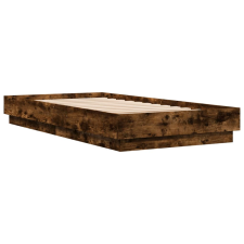 vidaXL füstös tölgyszínű szerelt fa ágykeret 75 x 190 cm (839641) ágy és ágykellék
