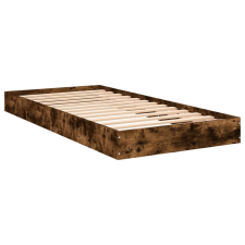 vidaXL füstös tölgyszínű szerelt fa ágykeret 75 x 190 cm (842081) ágy és ágykellék
