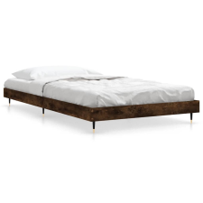 vidaXL füstös tölgyszínű szerelt fa ágykeret 90 x 200 cm (832170) ágy és ágykellék