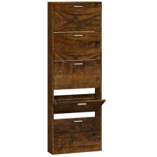 vidaXL füstös tölgyszínű szerelt fa cipősszekrény 59 x 17 x 169 cm (342515) bútor