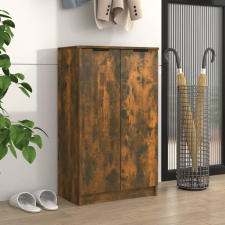 vidaXL Füstös tölgyszínű szerelt fa cipősszekrény 59 x 35 x 100 cm bútor