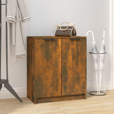 vidaXL füstös tölgyszínű szerelt fa cipősszekrény 59 x 35 x 70 cm bútor