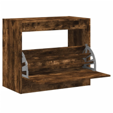 vidaXL füstös tölgyszínű szerelt fa cipősszekrény 80 x 42 x 69 cm (840005) bútor
