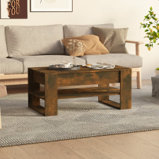 vidaXL füstös tölgyszínű szerelt fa dohányzóasztal 102 x 55 x 45 cm bútor