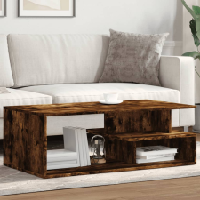 vidaXL füstös tölgyszínű szerelt fa dohányzóasztal 102x55x35 cm bútor