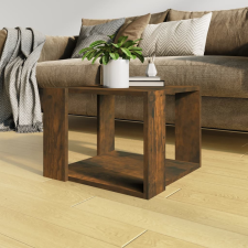 vidaXL füstös tölgyszínű szerelt fa dohányzóasztal 40 x 40 x 30 cm bútor