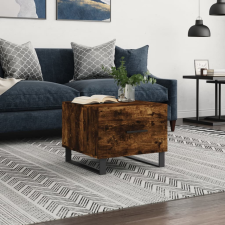 vidaXL füstös tölgyszínű szerelt fa dohányzóasztal 50 x 50 x 40 cm bútor