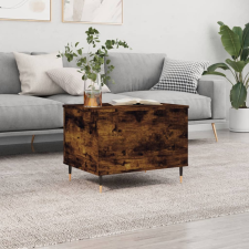 vidaXL füstös tölgyszínű szerelt fa dohányzóasztal 60x44,5x45 cm bútor