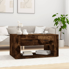 vidaXL füstös tölgyszínű szerelt fa dohányzóasztal 80 x 50 x 40 cm bútor