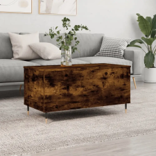 vidaXL füstös tölgyszínű szerelt fa dohányzóasztal 90 x 44,5 x 45 cm bútor