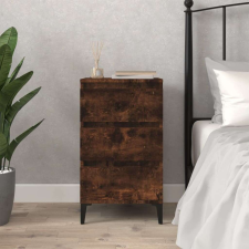 vidaXL füstös tölgyszínű szerelt fa éjjeliszekrény 40x35x70 cm bútor