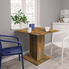 vidaXL Füstös tölgyszínű szerelt fa étkezőasztal 80 x 80 x 75 cm bútor