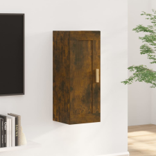 vidaXL füstös tölgyszínű szerelt fa faliszekrény 35 x 34 x 90 cm bútor