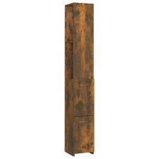 vidaXL füstös tölgyszínű szerelt fa fürdőszobaszekrény 25x26,5x170 cm (815960) fürdőszoba bútor