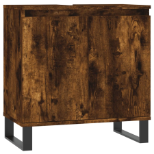 vidaXL füstös tölgyszínű szerelt fa fürdőszobaszekrény 58 x 33 x 60 cm (831593) fürdőszoba bútor