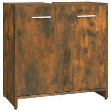 vidaXL füstös tölgyszínű szerelt fa fürdőszobaszekrény 60x33x60 cm (815525) fürdőszoba bútor