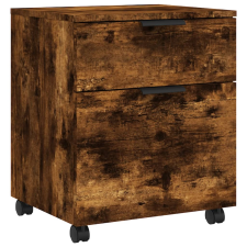 vidaXL füstös tölgyszínű szerelt fa iratszekrény kerekekkel 45x38x45cm (817135) bútor