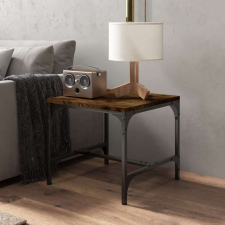 vidaXL Füstös tölgyszínű szerelt fa kisasztal 40 x 40 x 35 cm bútor