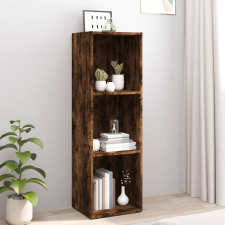 vidaXL füstös tölgyszínű szerelt fa könyv-/TV-szekrény 36x30x114 cm bútor