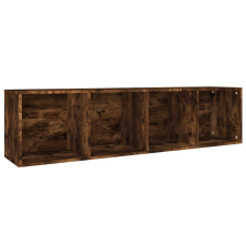vidaXL füstös tölgyszínű szerelt fa könyv-/TV-szekrény 36x30x143 cm (815246) bútor