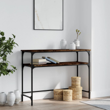 vidaXL füstös tölgyszínű szerelt fa tálalóasztal 100x35,5x75 cm bútor