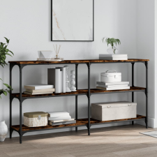 vidaXL füstös tölgyszínű szerelt fa tálalóasztal 150x29x75 cm bútor