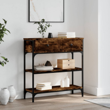 vidaXL füstös tölgyszínű szerelt fa tálalóasztal 72,5x25x75 cm bútor