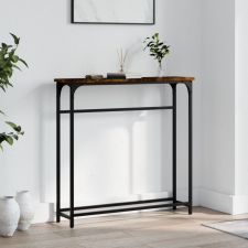 vidaXL füstös tölgyszínű szerelt fa tálalóasztal 75x19,5x75 cm bútor