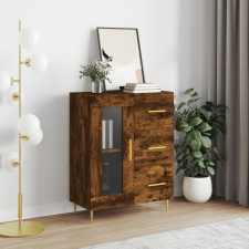 vidaXL füstös tölgyszínű szerelt fa tálalószekrény 69,5 x 34 x 90 cm bútor