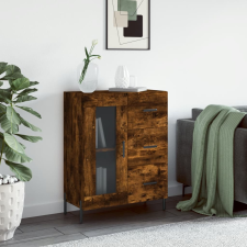 vidaXL füstös tölgyszínű szerelt fa tálalószekrény 69,5 x 34 x 90 cm bútor