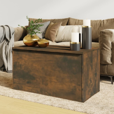 vidaXL füstös tölgyszínű szerelt fa tárolóláda 84 x 42 x 46 cm bútor