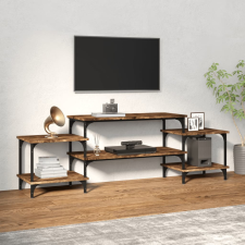 vidaXL füstös tölgyszínű szerelt fa TV-szekrény 157x35x52 cm bútor
