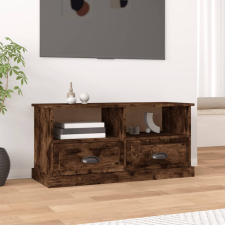 vidaXL füstös tölgyszínű szerelt fa TV-szekrény 93x35,5x45 cm bútor
