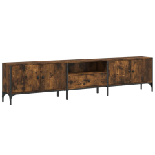 vidaXL füstös tölgyszínű szerelt fa TV-szekrény fiókkal 200x25x44 cm (838990) bútor